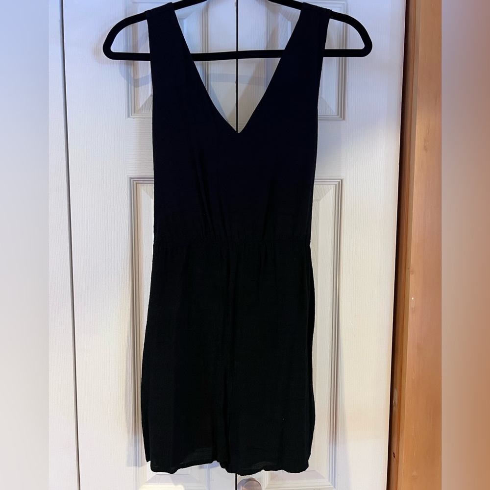 Naked Zebra Black V-Neck Romper